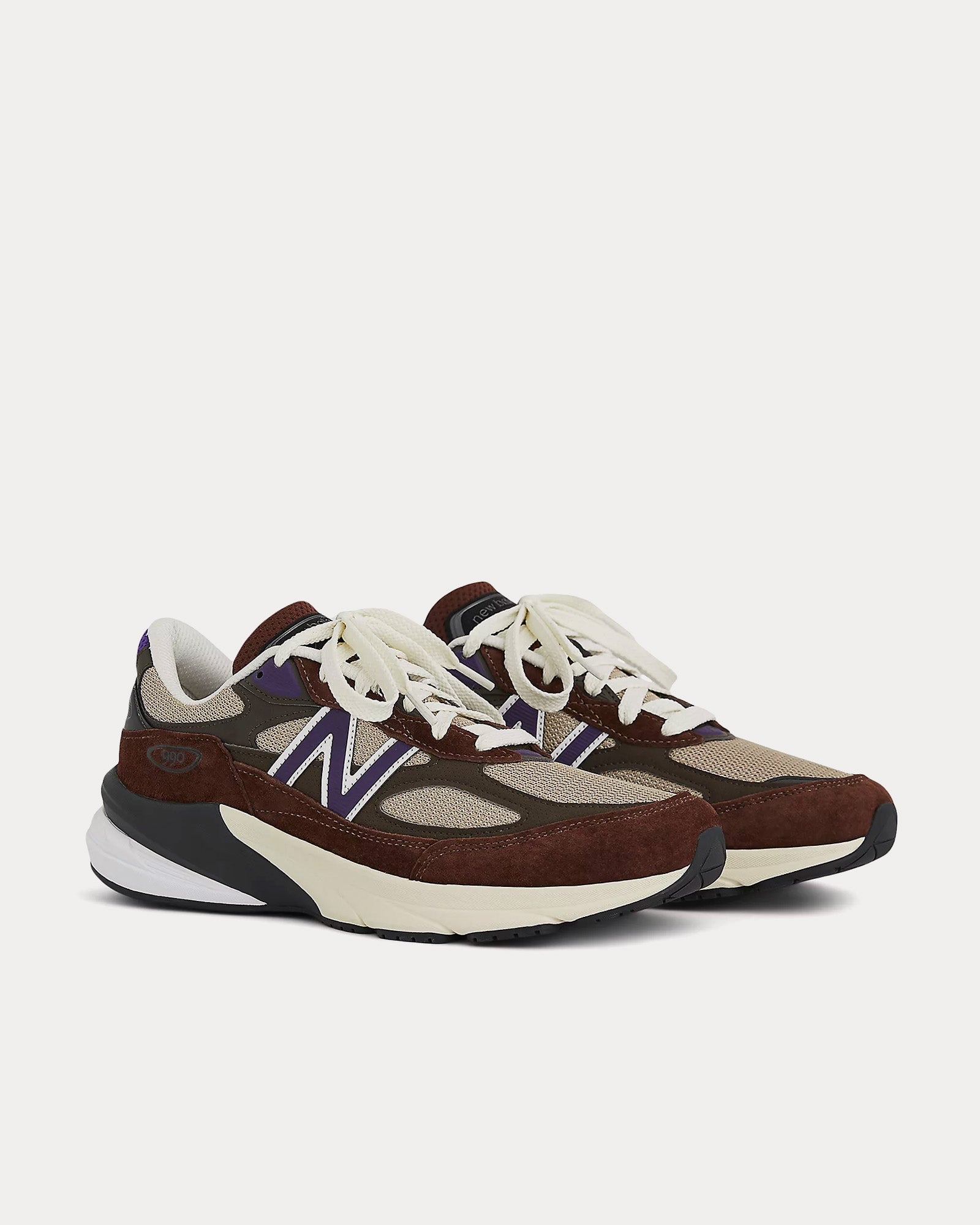 New Balance Made in USA 990v6 Rich Oak / Cosmic Grape Low Top Sneakers - 4