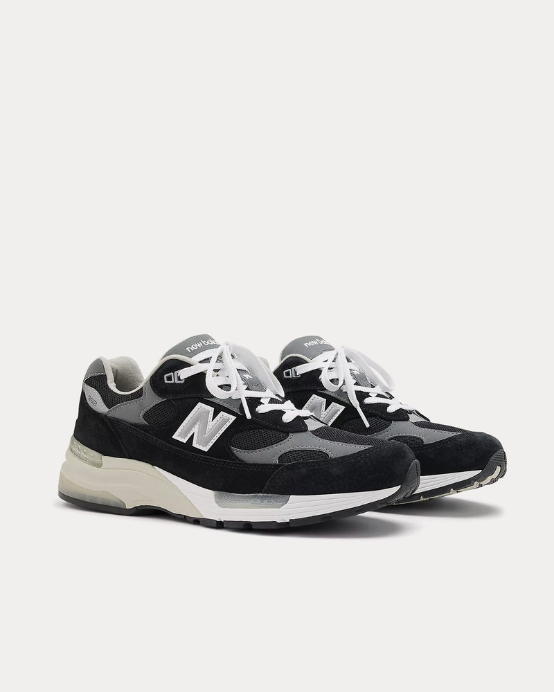 New Balance Made in USA 992 Core Black / Grey / Silver Metalic Low Top Sneakers - 3