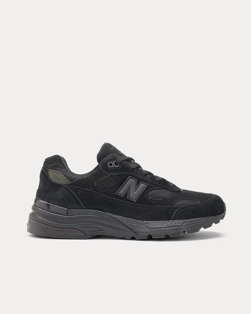 New Balance Made in USA 992 Core Black Low Top Sneakers - 1