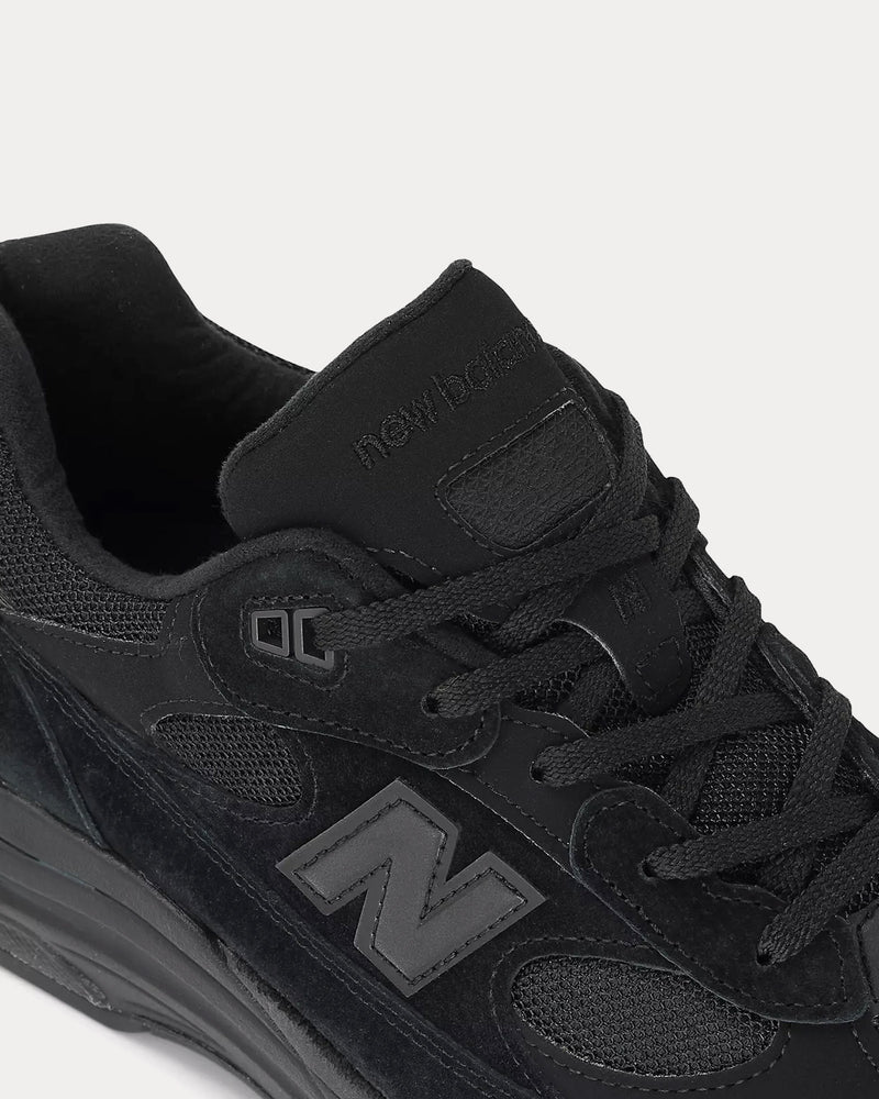 New Balance Made in USA 992 Core Black Low Top Sneakers - 5