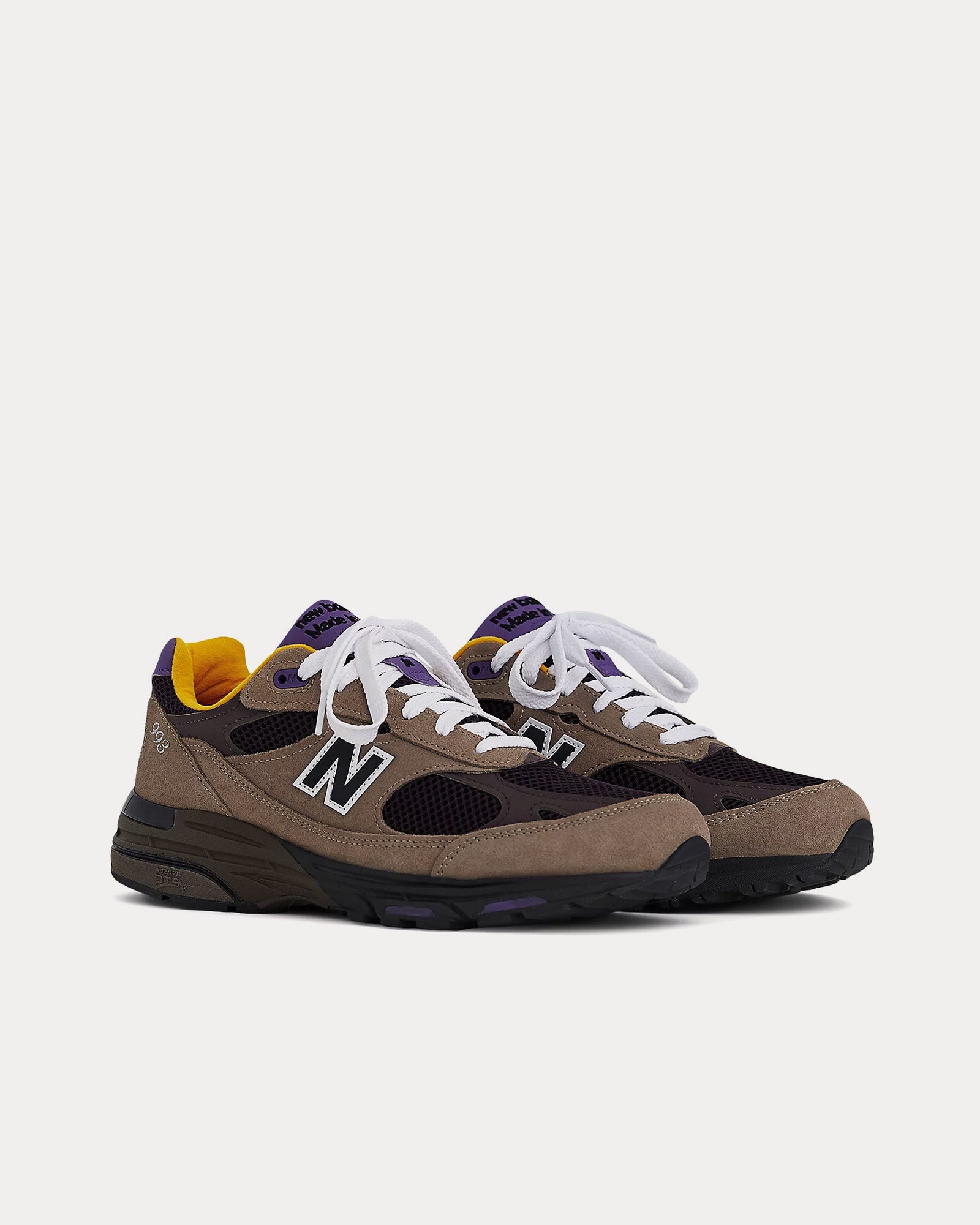 New Balance Made in USA 993 Mushroom / Midnight Violet Low Top Sneakers - 3