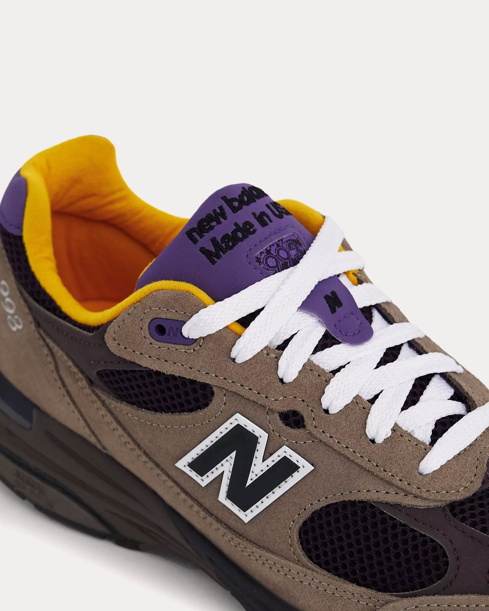 New Balance Made in USA 993 Mushroom / Midnight Violet Low Top Sneakers - 5