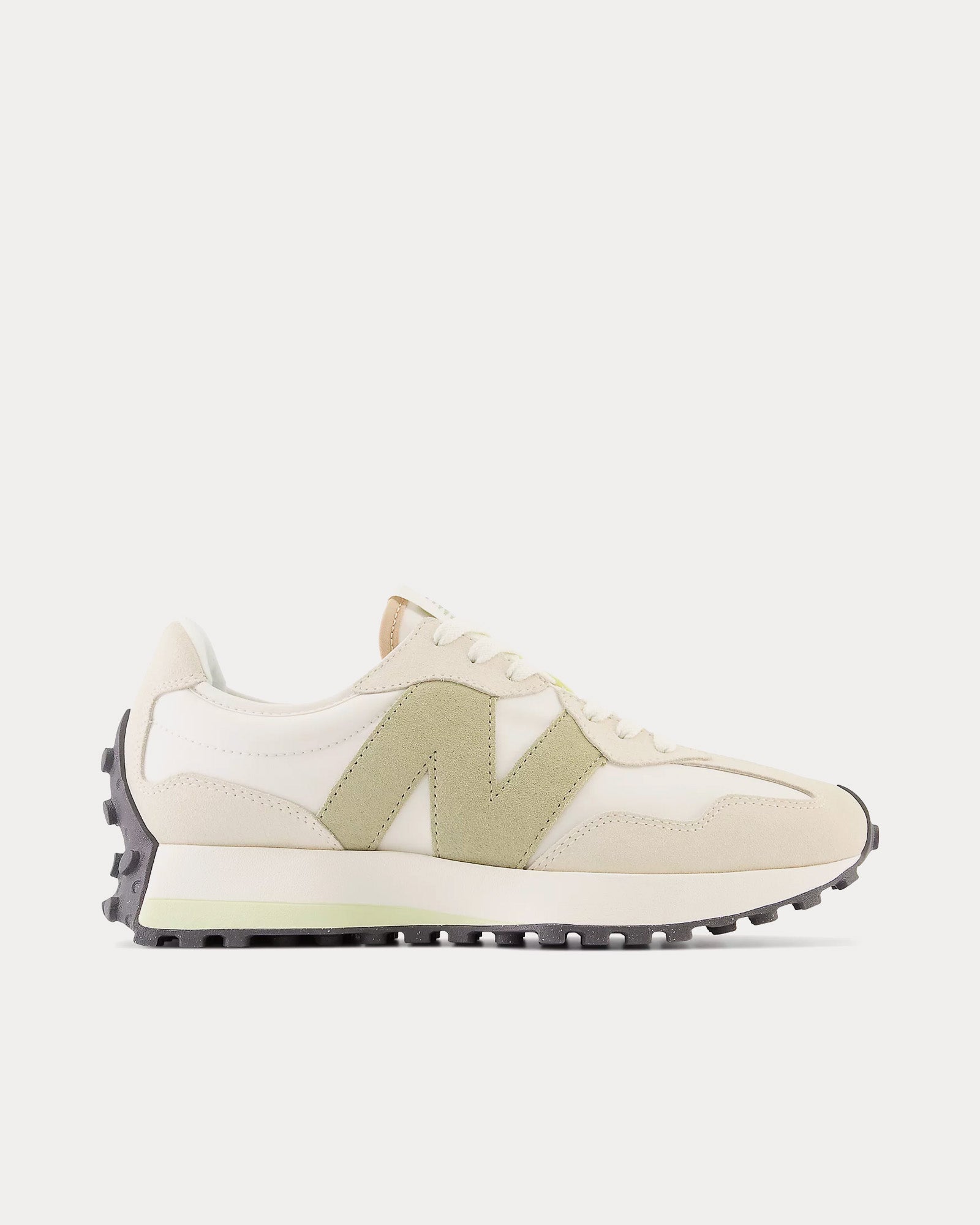 New Balance 327 Turtledove / Fatigue Green Low Top Sneakers - 1