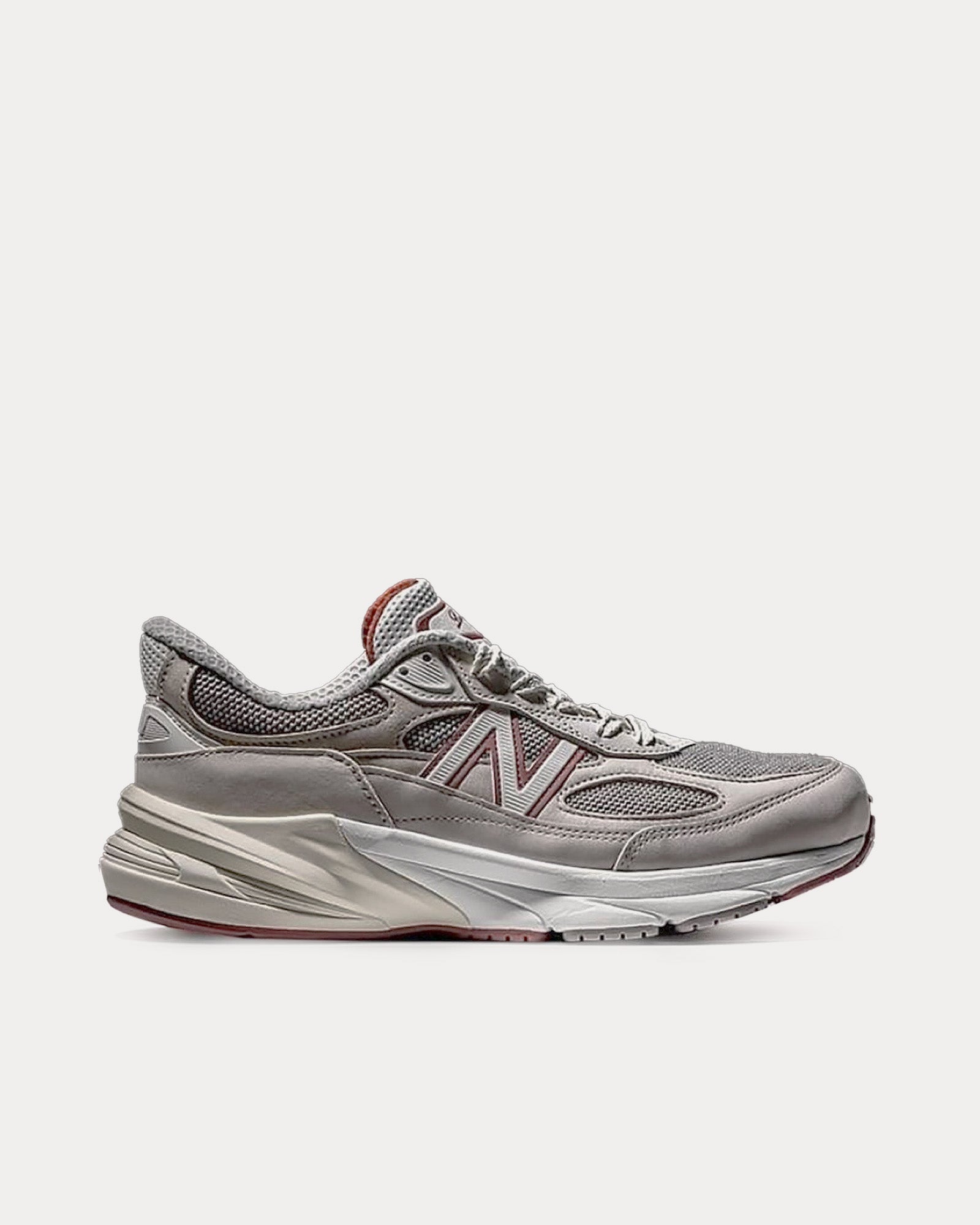 New Balance x Loro Piana 990v6 Grey Low Top Sneakers - 1