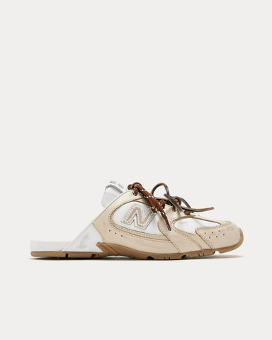 New Balance x Miu Miu 530 SL Deco Calf Leather Beige / White Mules