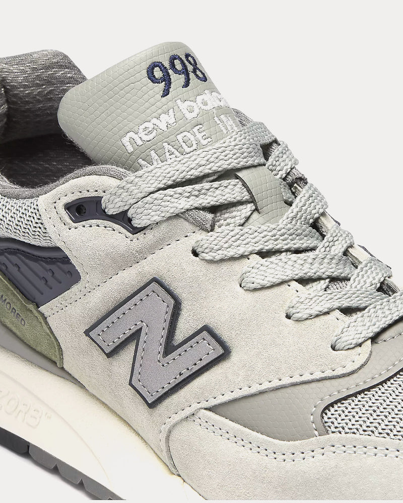 New Balance x WTAPS Made in USA 998 Grey / Black Low Top Sneakers - 5