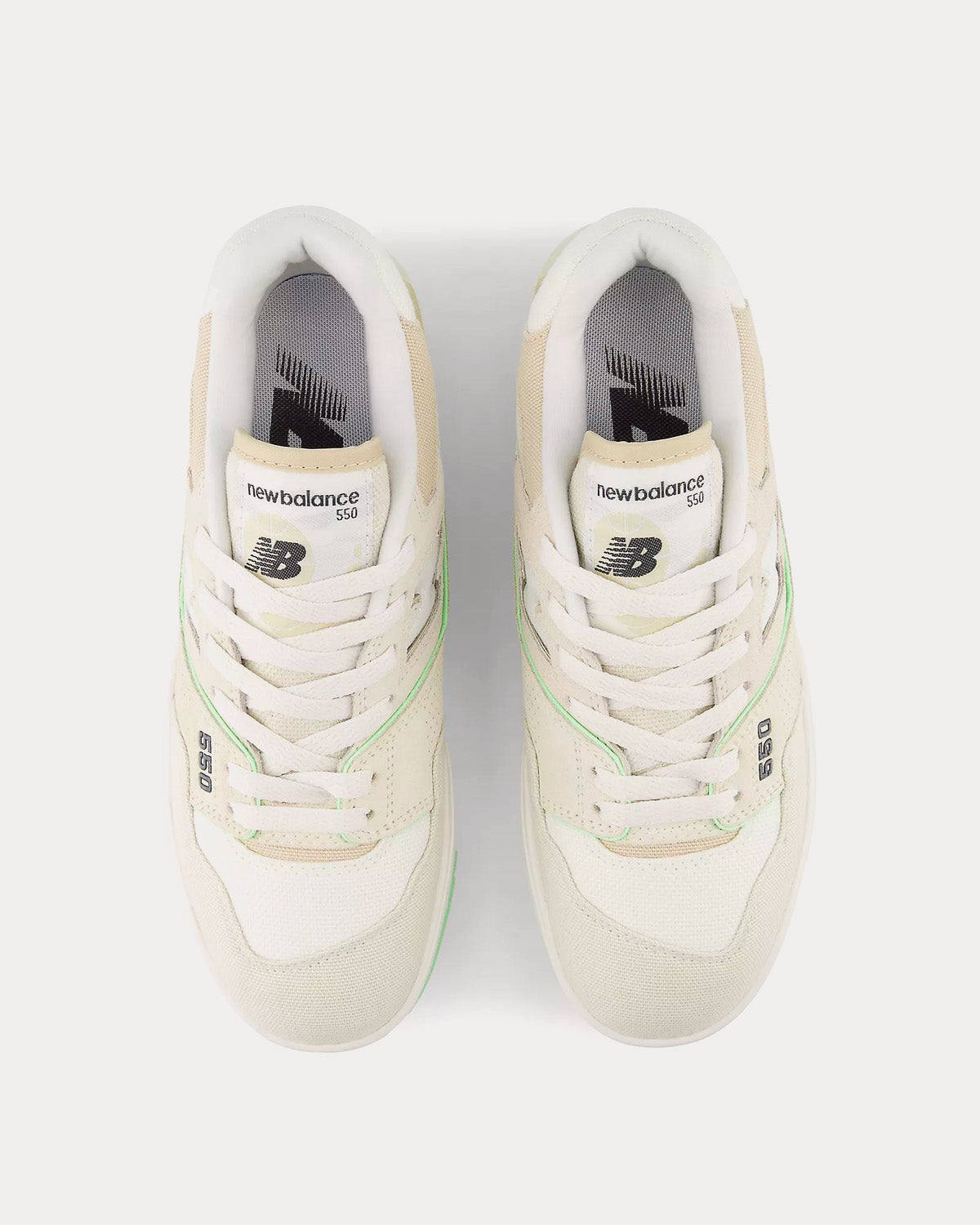 New Balance 550 Turtledove / Sandstone / Green Aura Low Top Sneakers - 2