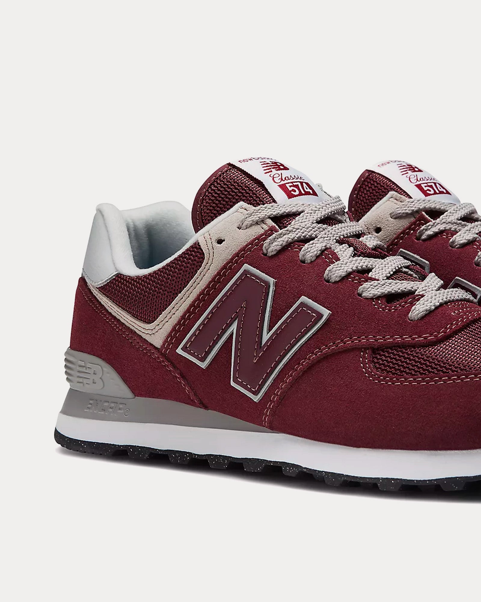 New Balance 574 Burgundy White Low Top Sneakers Red New Balance US US