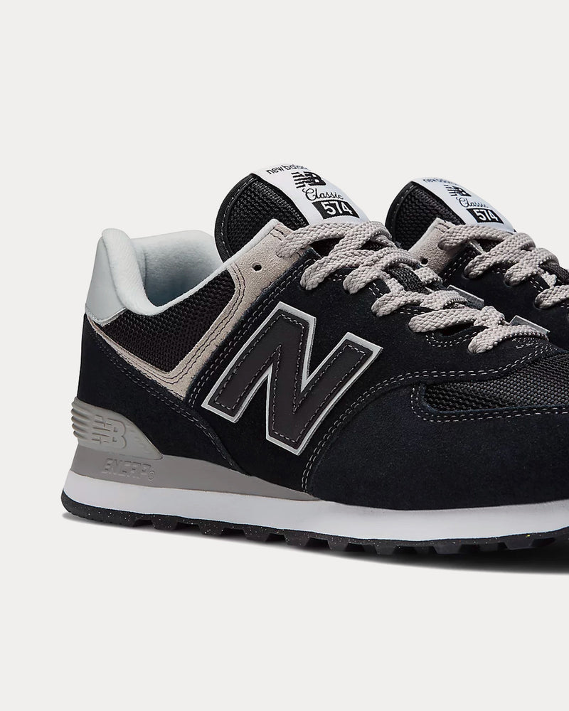 New Balance 574 Black / White Low Top Sneakers - 2