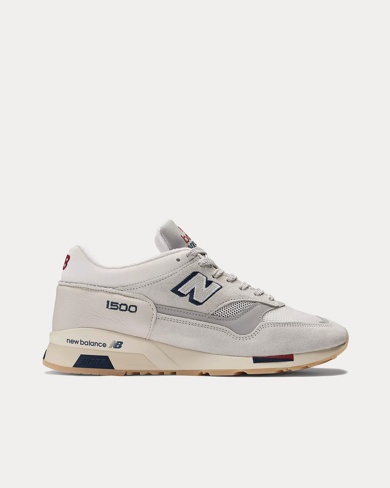 New Balance MADE in UK 1500 'Vintage Sport' Off White / Blanc de Blanc / Savvy rRed Low Top Sneakers - 1