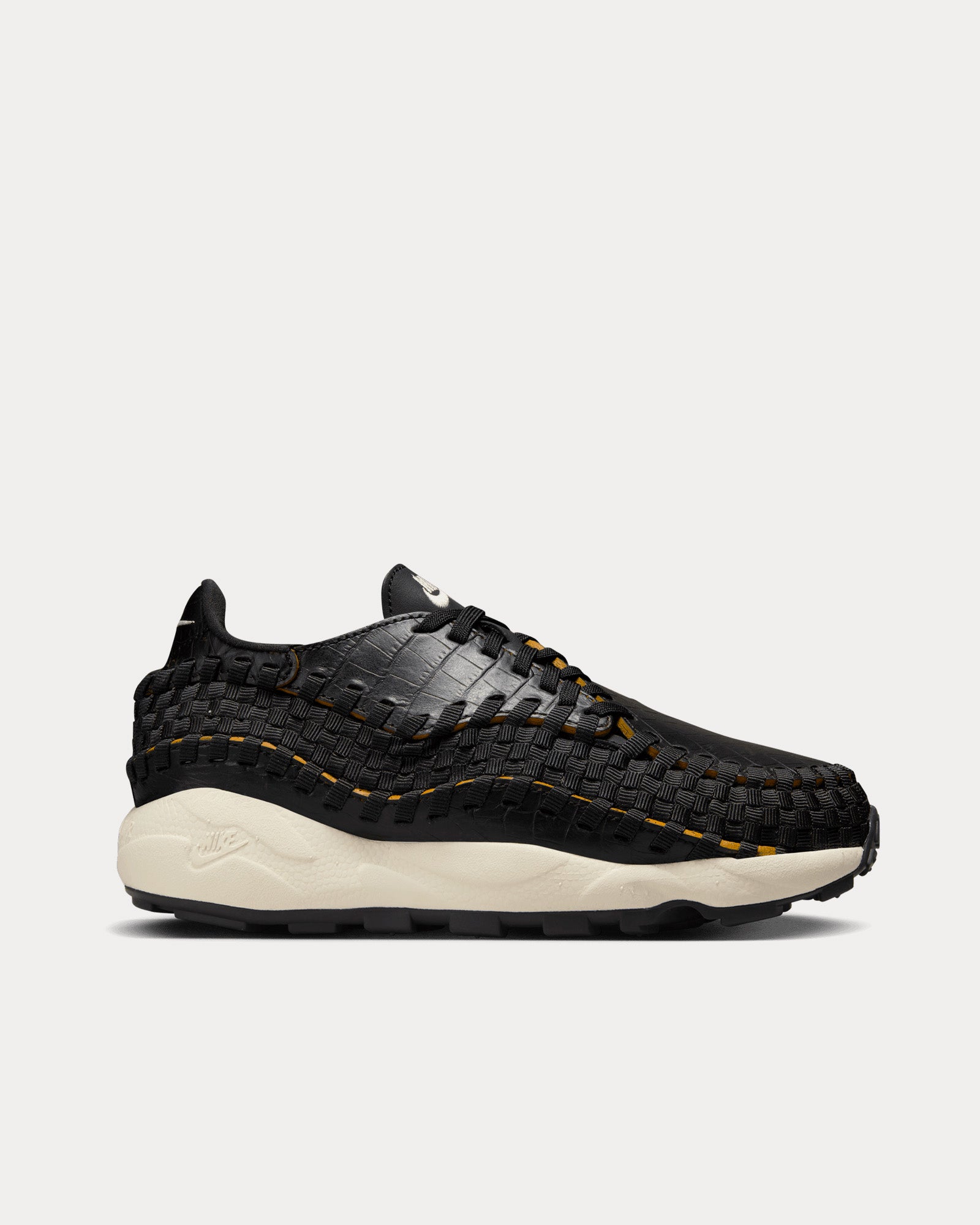 Nike Air Footscape Woven Premium Black Low Top Sneakers - 1