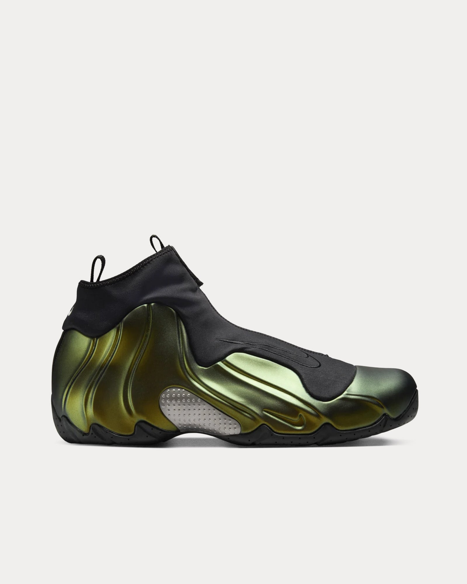 Nike Air Flightposite Black / Metallic Gold High Top Sneakers - 1