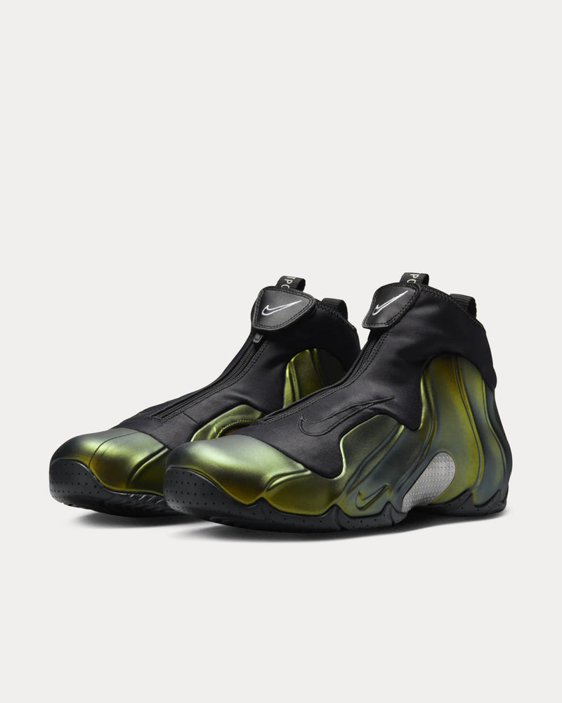 Nike Air Flightposite Black / Metallic Gold High Top Sneakers - 3