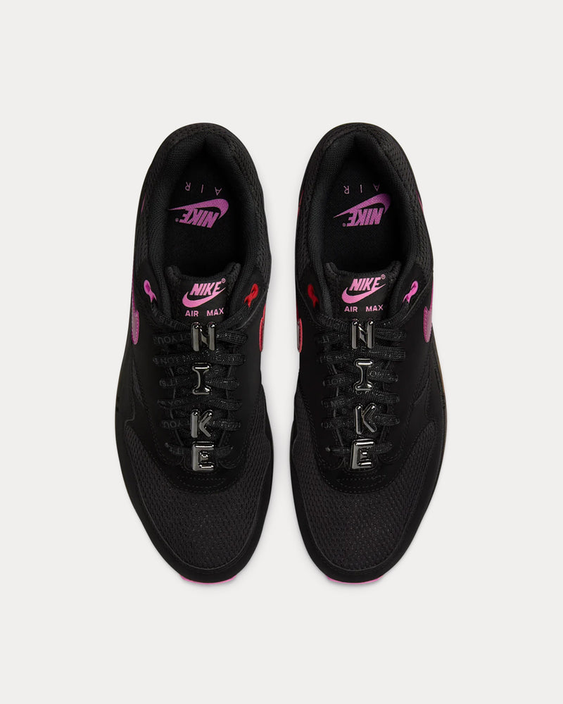 Nike Air Max 1 Premium 'Valentine Days Pack' Black / Playful Pink / Red Low Top Sneakers - 2