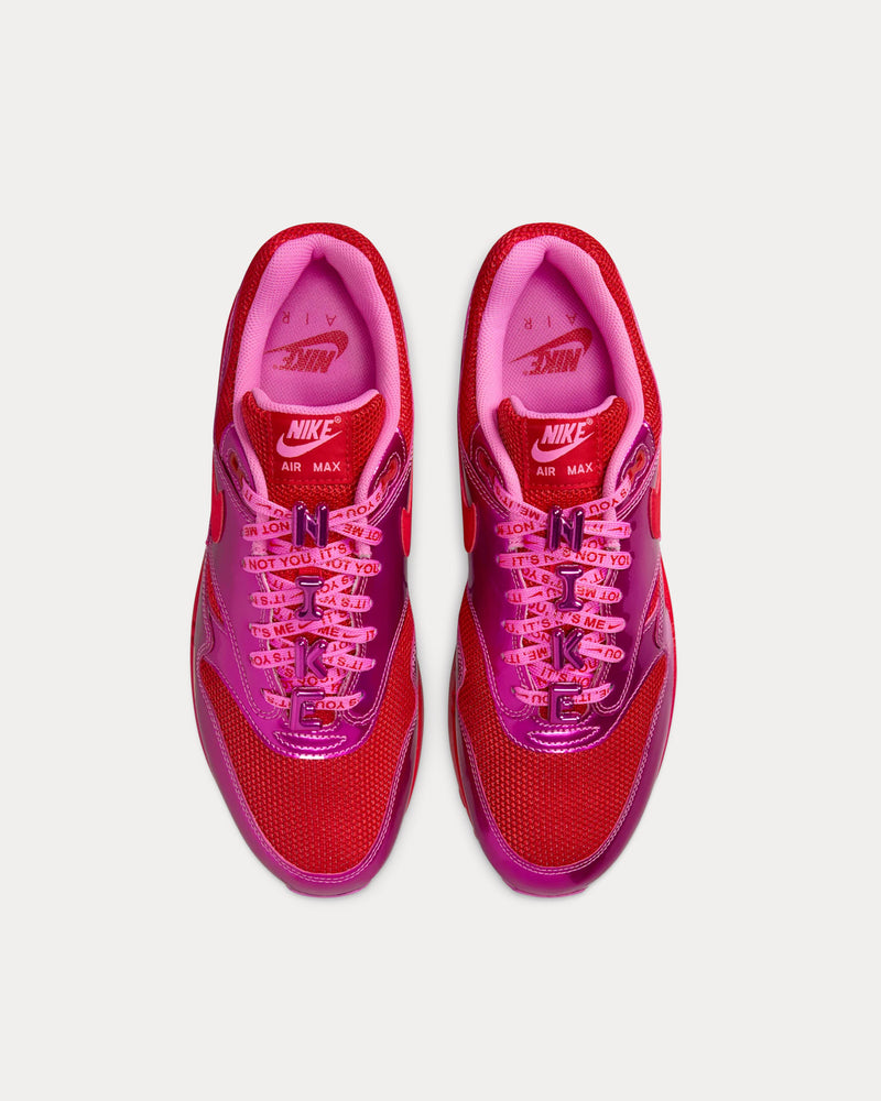 Nike Air Max 1 Premium 'Valentine Days Pack' Playful Pink / University Red Low Top Sneakers - 2