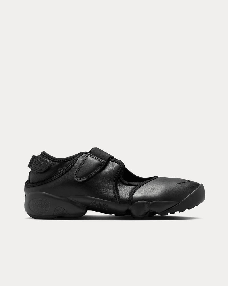 Nike Air Rift Leather Black Slip On Sneakers - 1