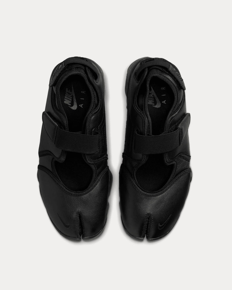 Nike Air Rift Leather Black Slip On Sneakers - 2