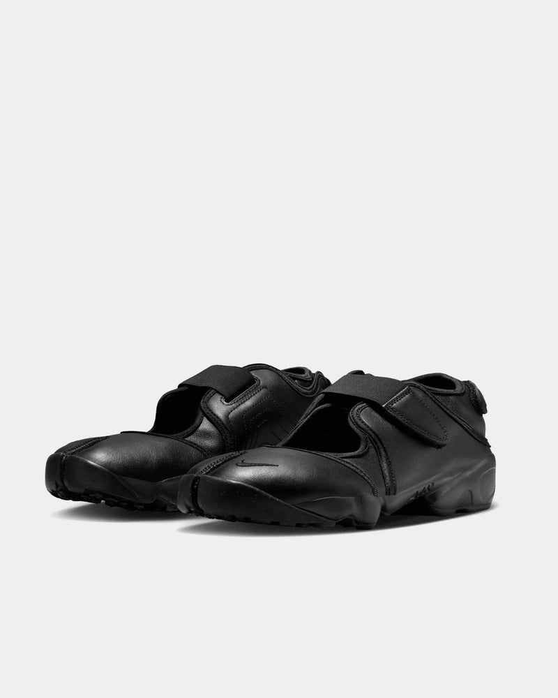 Nike Air Rift Leather Black Slip On Sneakers - 3