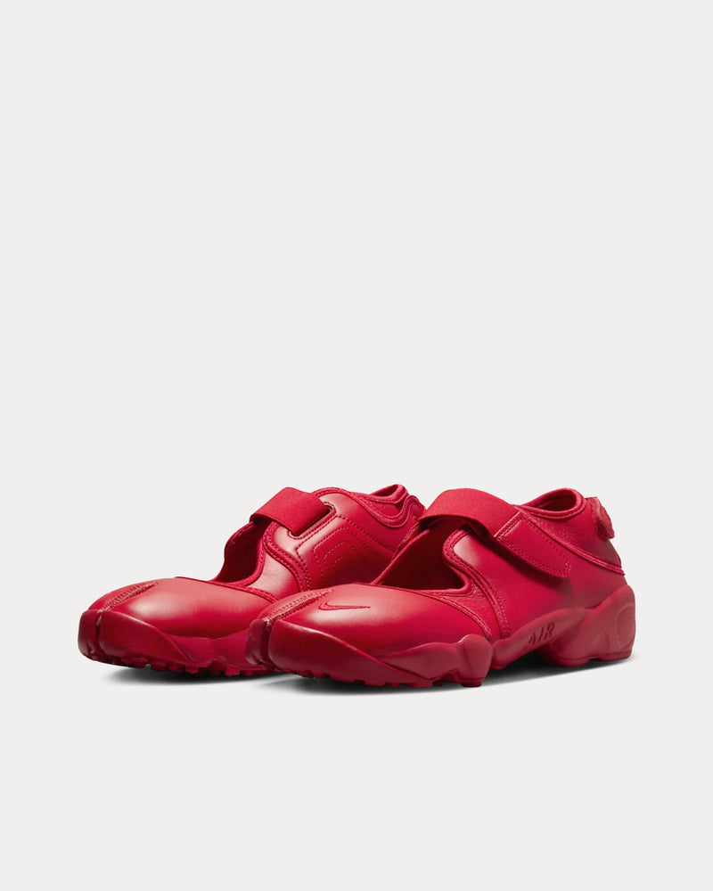 Nike Air Rift Leather Fire Red Slip On Sneakers - 3