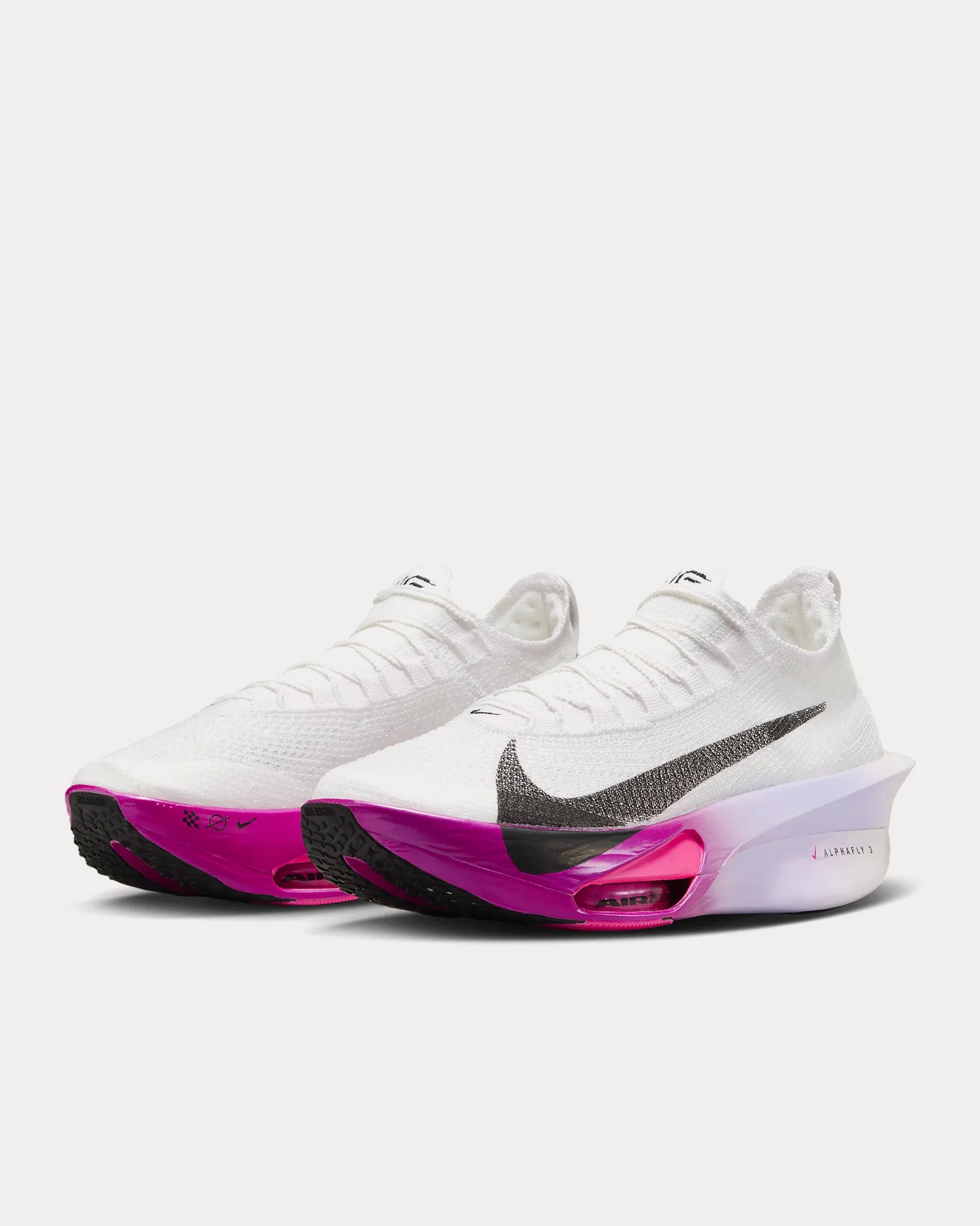 Nike Alphafly 3 White / Purple Agate / Vivid Grape / Black Running Shoes - 4