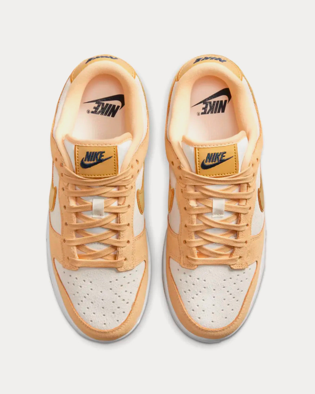 Nike Dunk Low Gold Suede Low Top Sneakers - 2