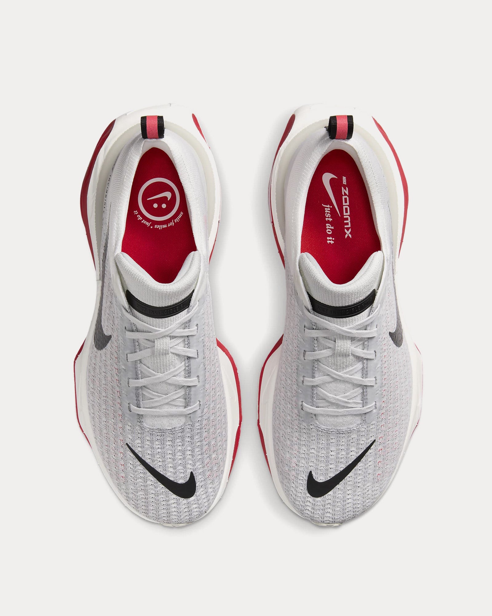 Nike Invincible 3 White / Fire Red / Cement Grey / Black Running Shoes - 2