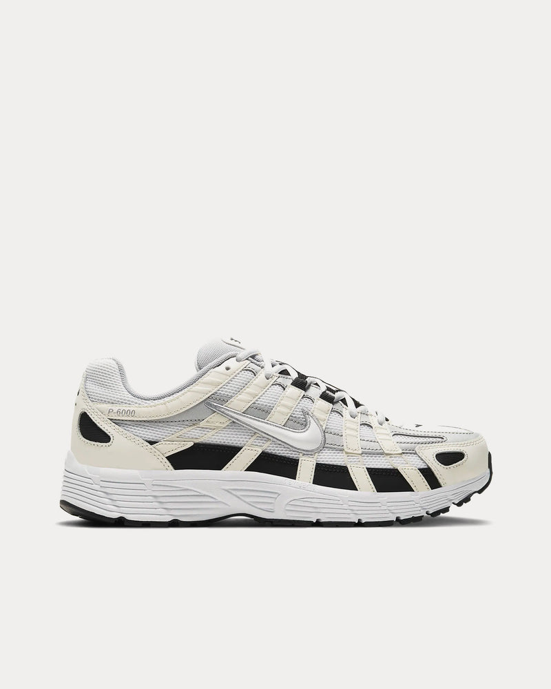 Nike P-6000 Sail / Wolf Grey / Metallic Silver / White Low Top Sneakers - 1