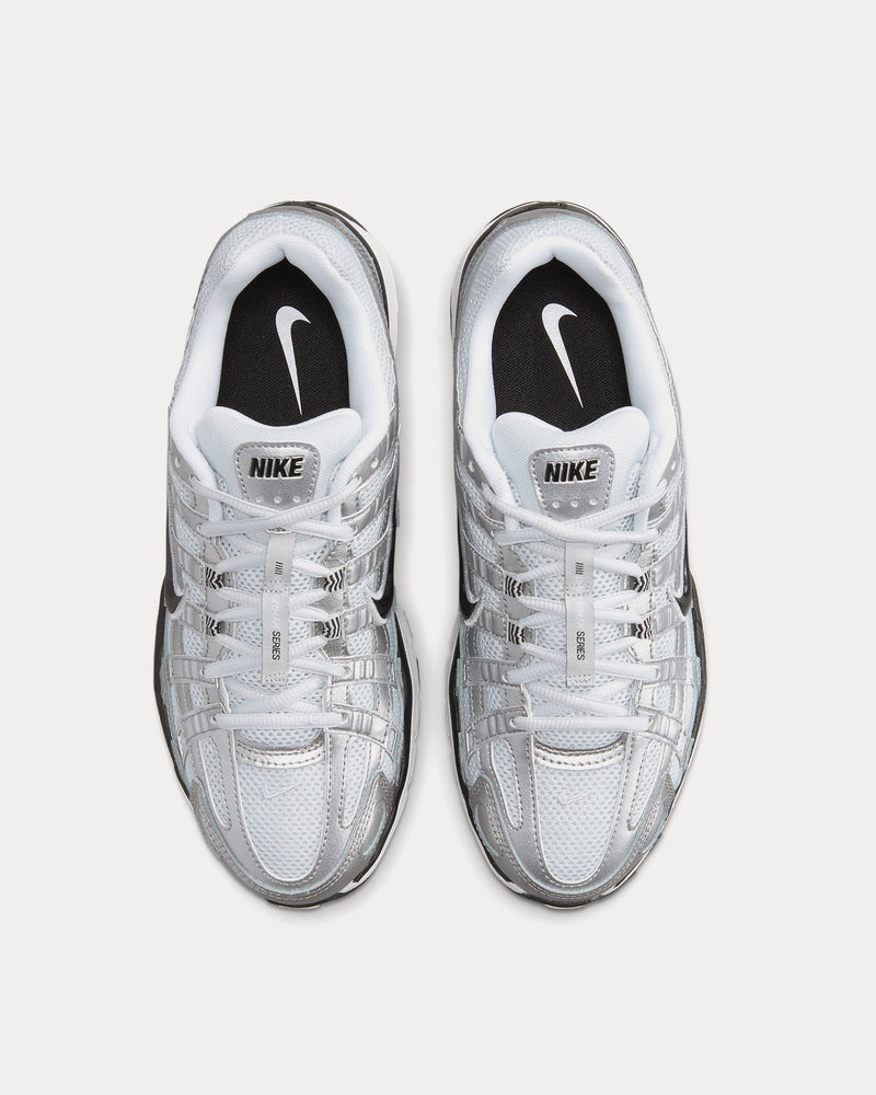 Nike P-6000 White / Metallic Silver / Pure Platinum / Black Low Top Sneakers - 2