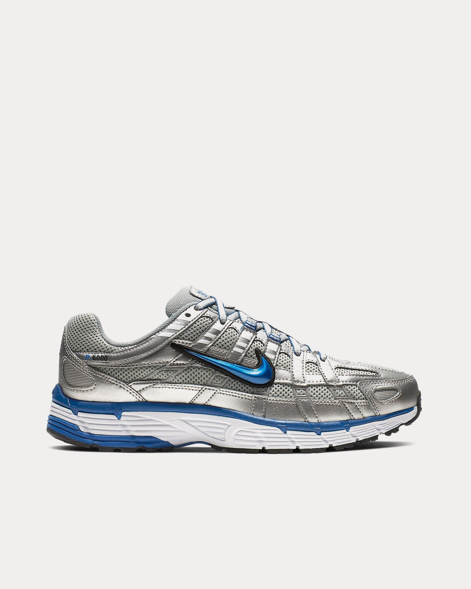 Nike P-6000 Metallic Silver / White / Black / Team Royal Low Top Sneakers - 1