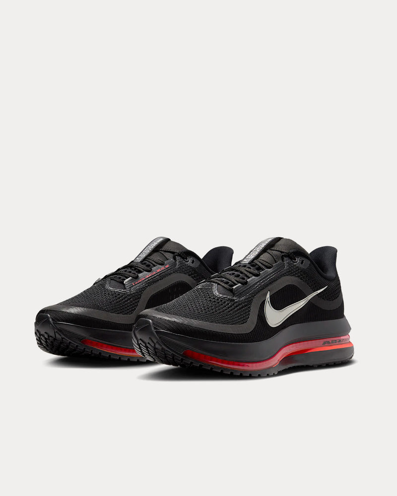 Nike Pegasus Premium Black / Bright Crimson / Metallic Silver Running Shoes - 3