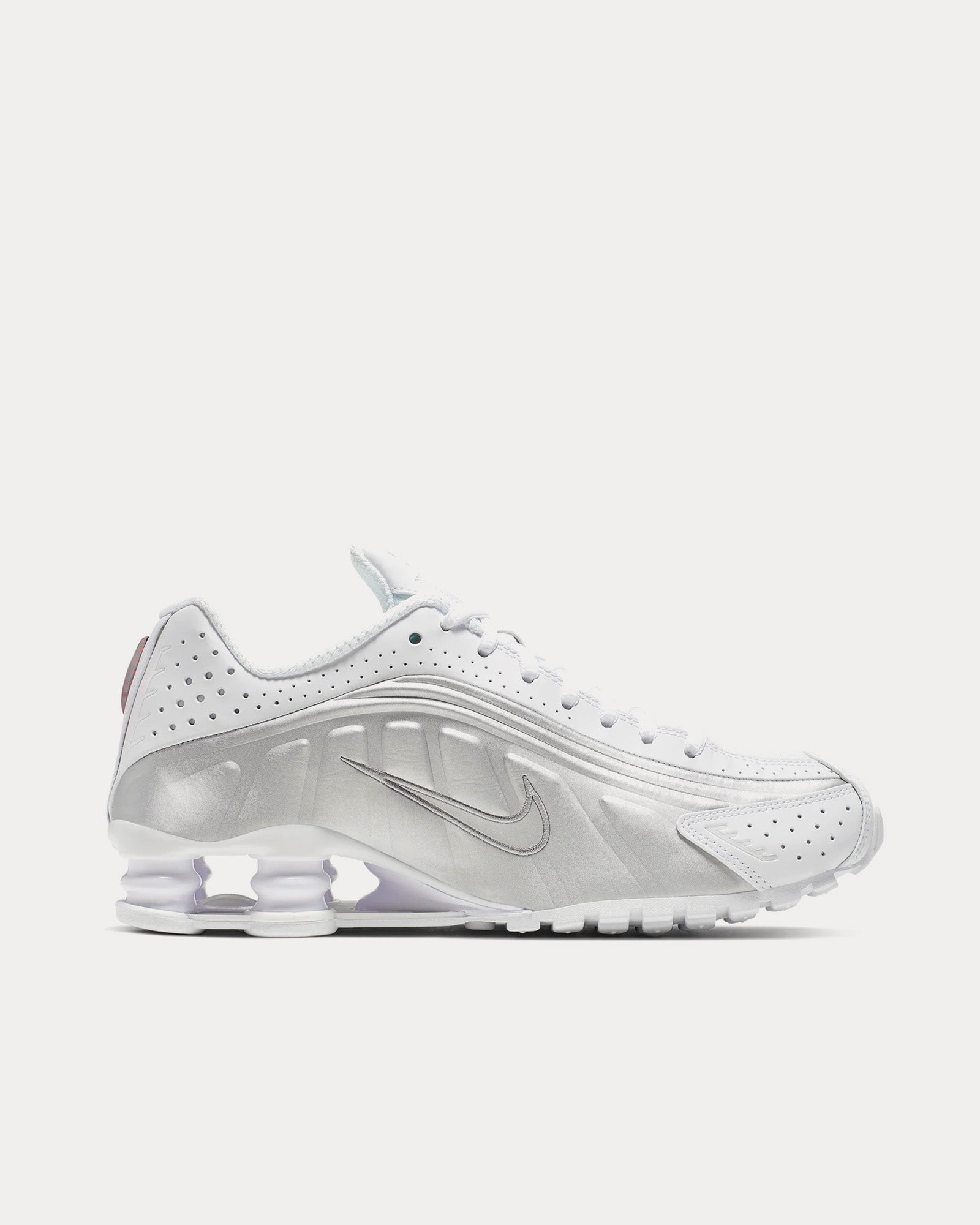 Nike Shox R4 Silver / White / Metallic Silver Low Top Sneakers - 1