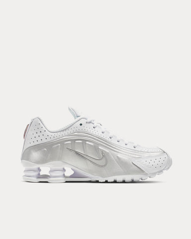 Nike Shox R4 Silver / White / Metallic Silver Low Top Sneakers