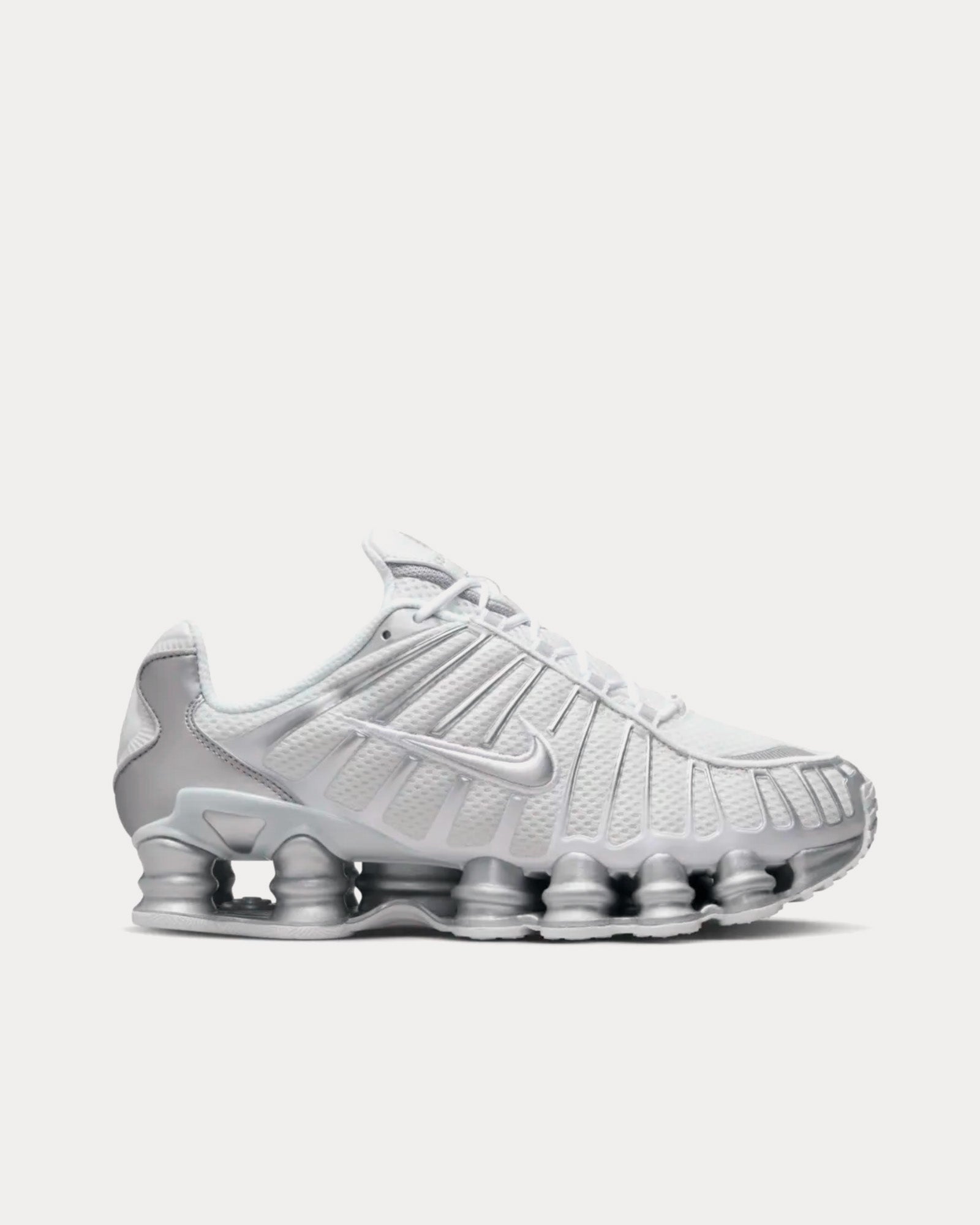 Nike Shox TL Metallic Silver Low Top Sneakers - 1