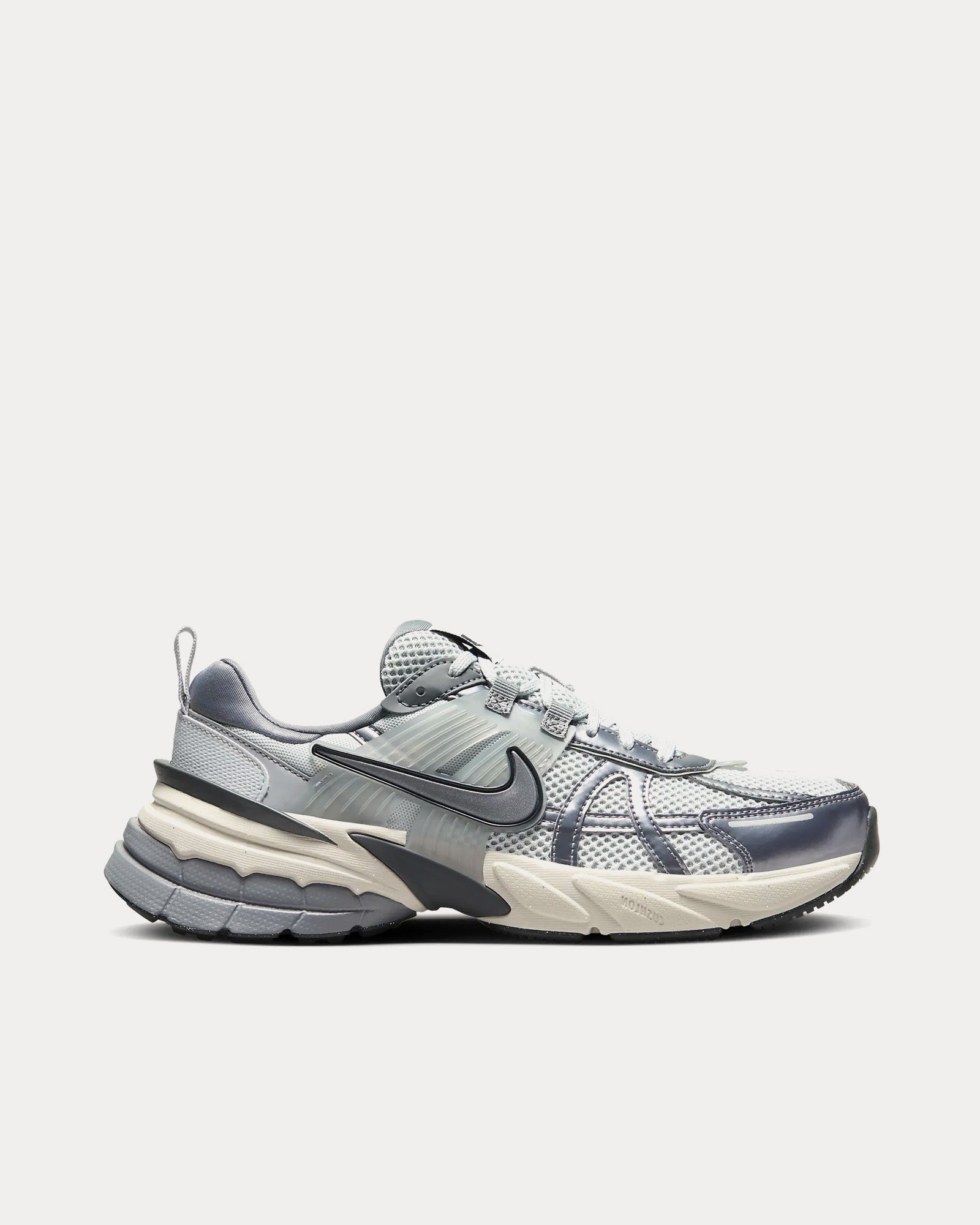 Nike V2K Run Pure Platinum Wolf Grey Cool Grey Metallic Cool Grey Low Top Sneakers Sneak in Peace