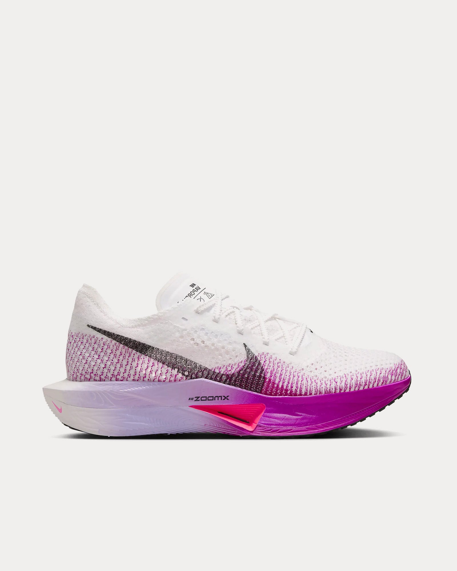 Nike Vaporfly 3 White / Vivid Purple / Purple Agate / Black Running Shoes - 1