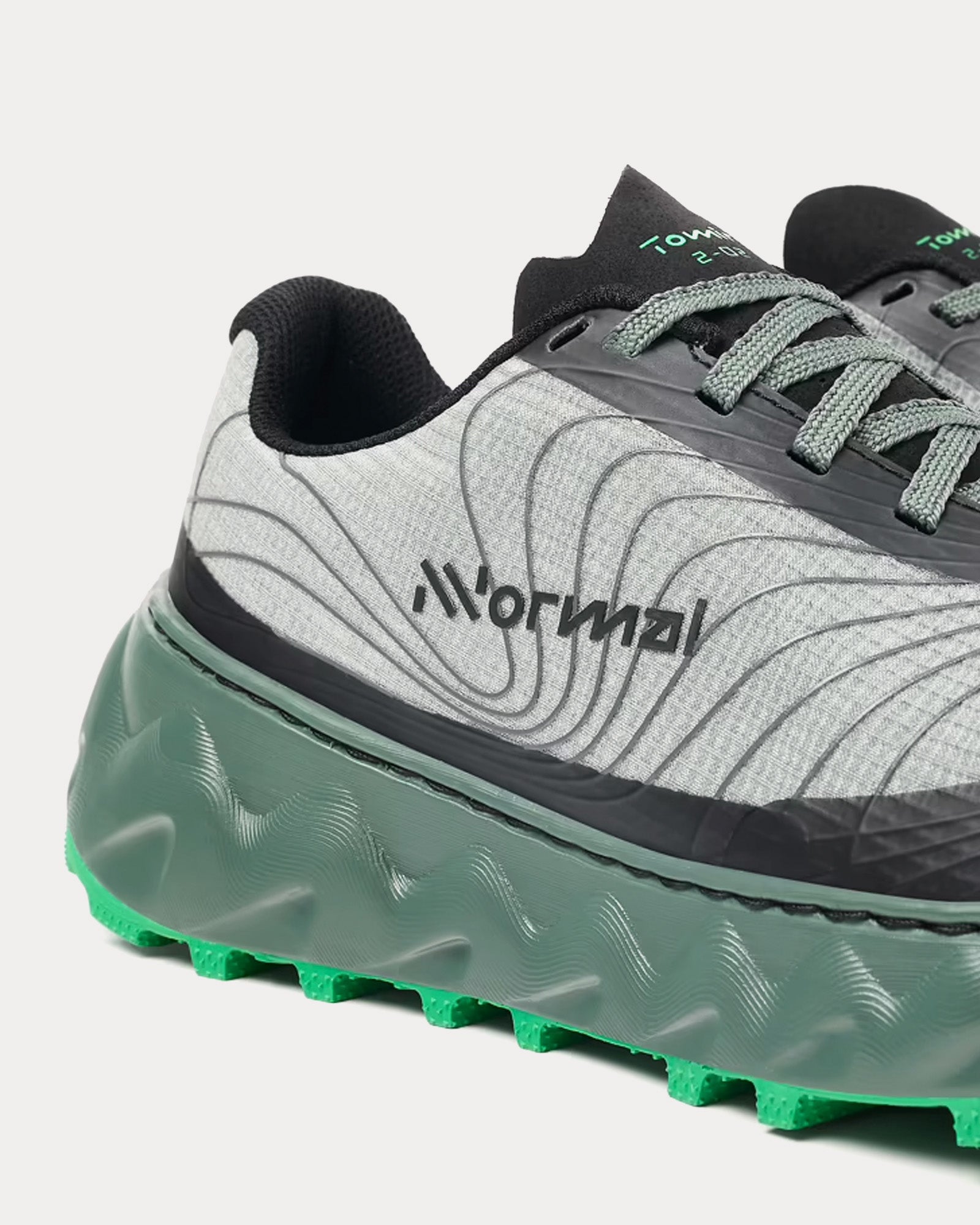 NNormal Tomir 2.0 Grey / Green Running Shoes - 3