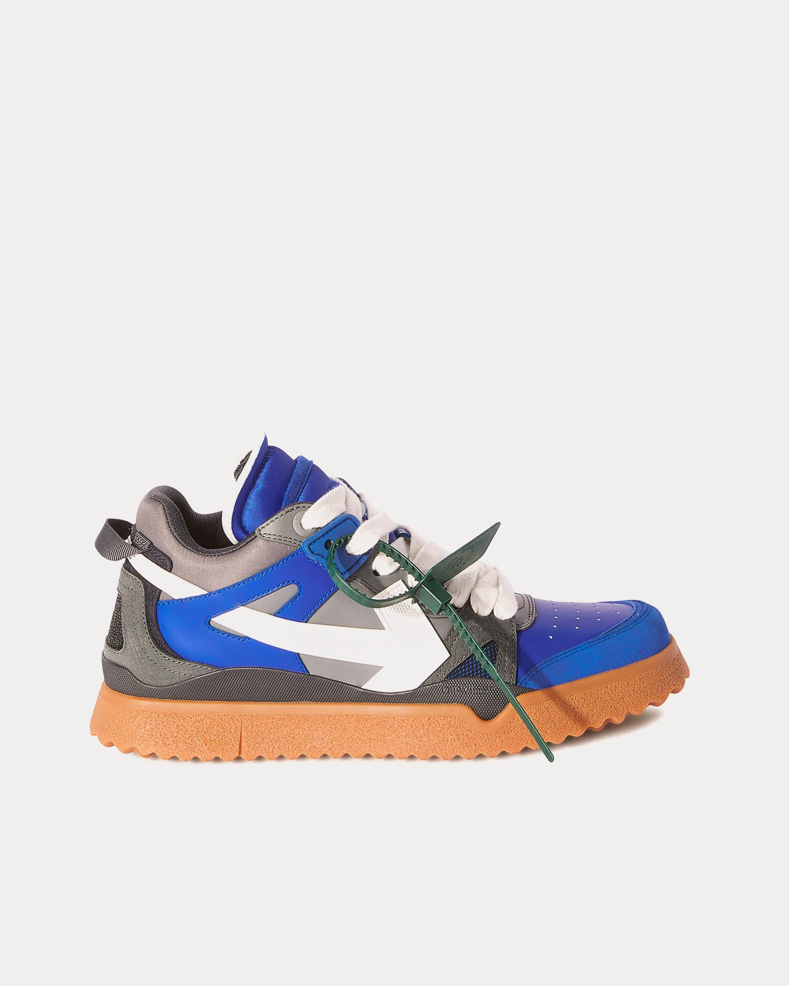 Off-White Sponge Blue / Black / White Mid Top Sneakers - 1