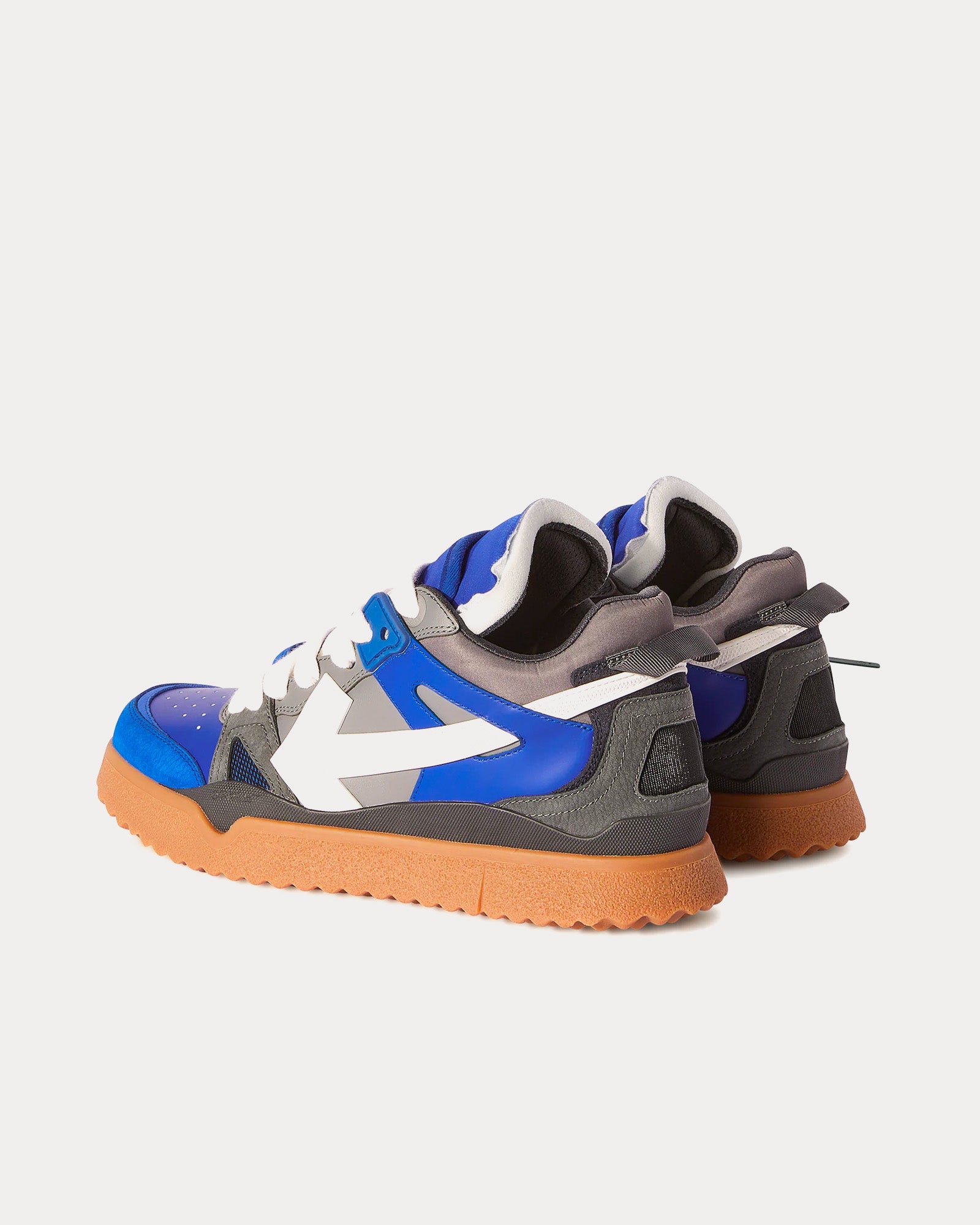 Off-White Sponge Blue / Black / White Mid Top Sneakers - 4