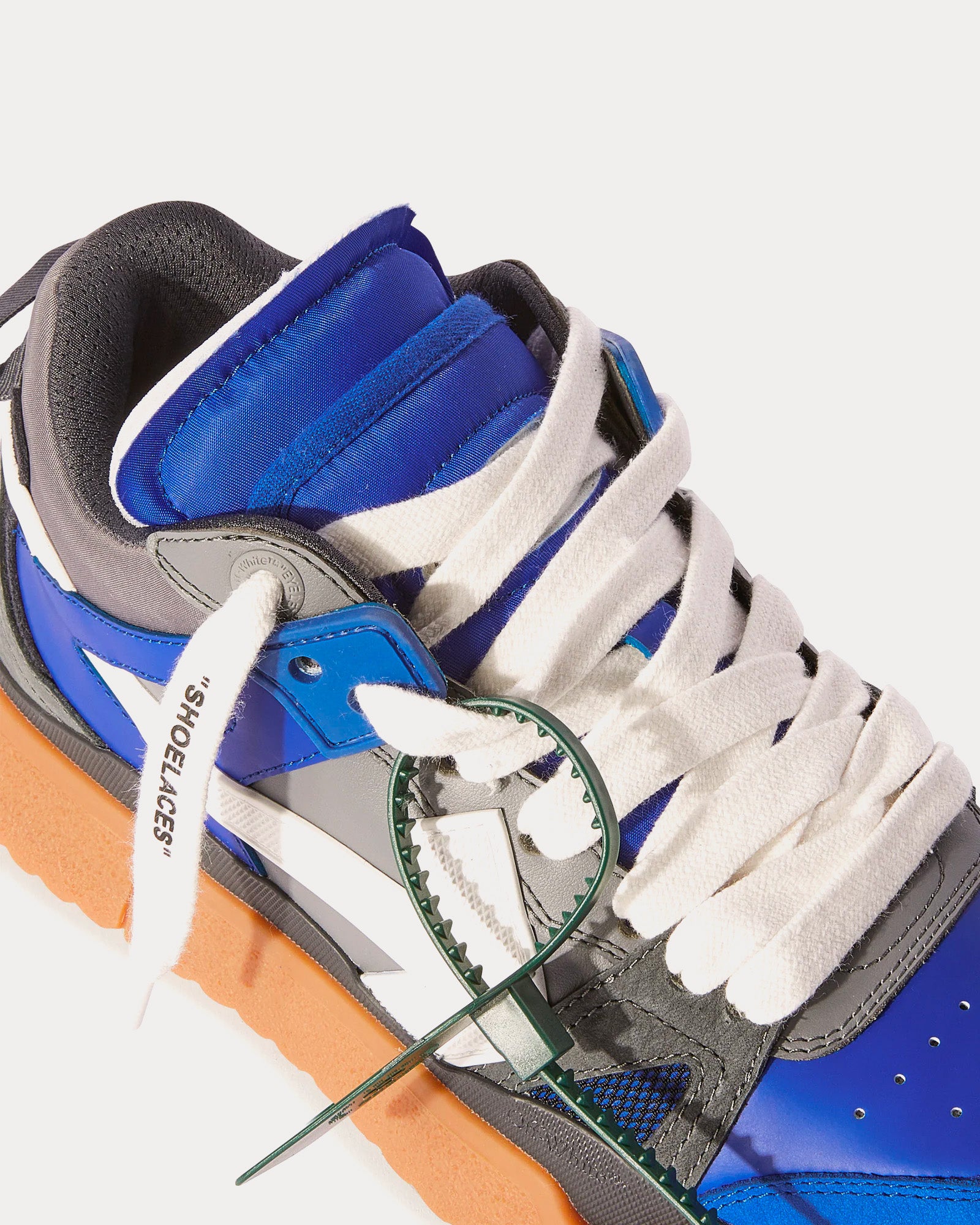 Off-White Sponge Blue / Black / White Mid Top Sneakers - 5