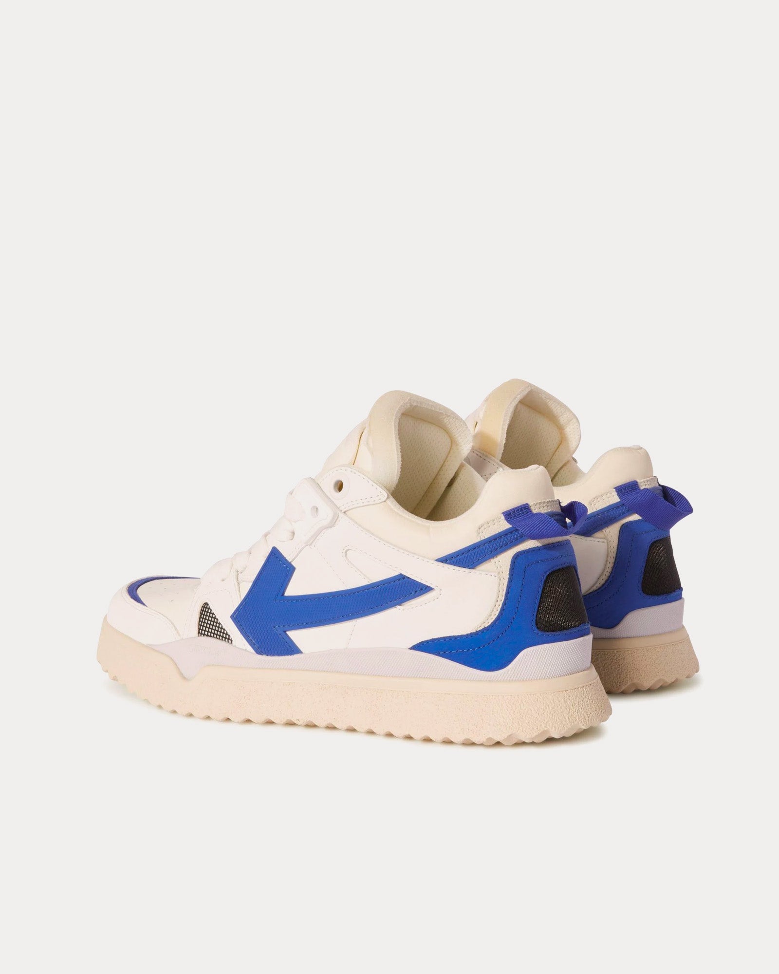 Off-White Sponge White / Blue Mid Top Sneakers - 4