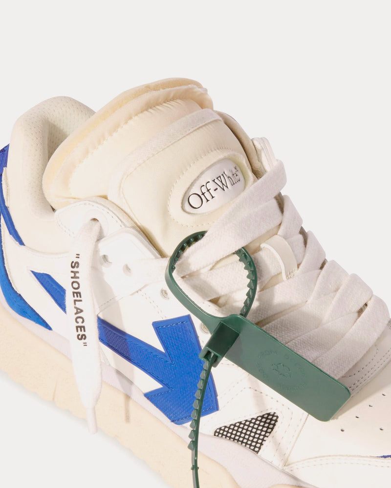 Off-White Sponge White / Blue Mid Top Sneakers - 5