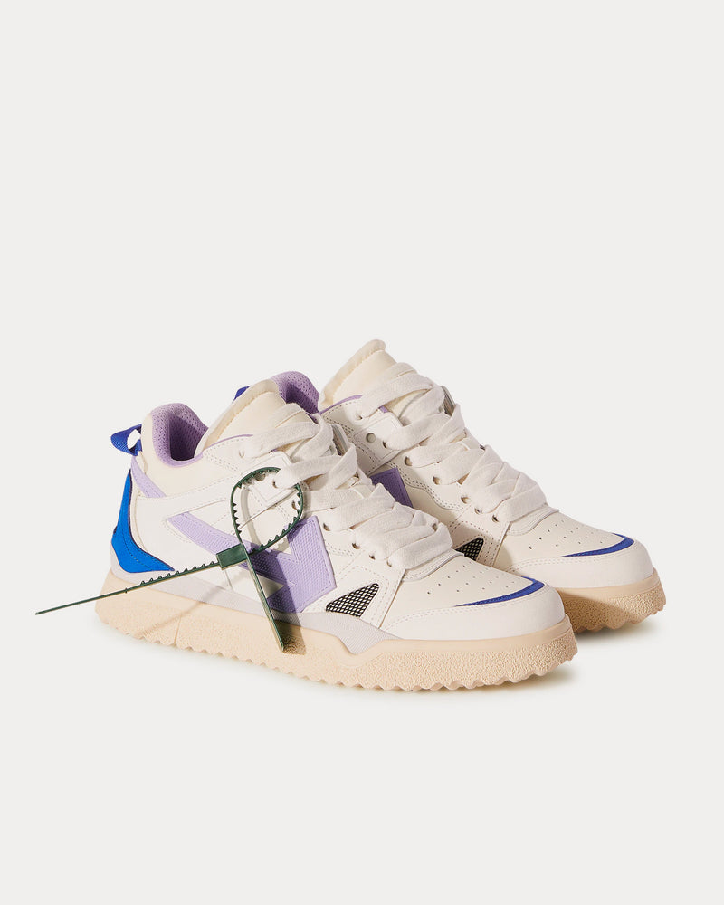 Off-White Sponge White / Purple Mid Top Sneakers - 3