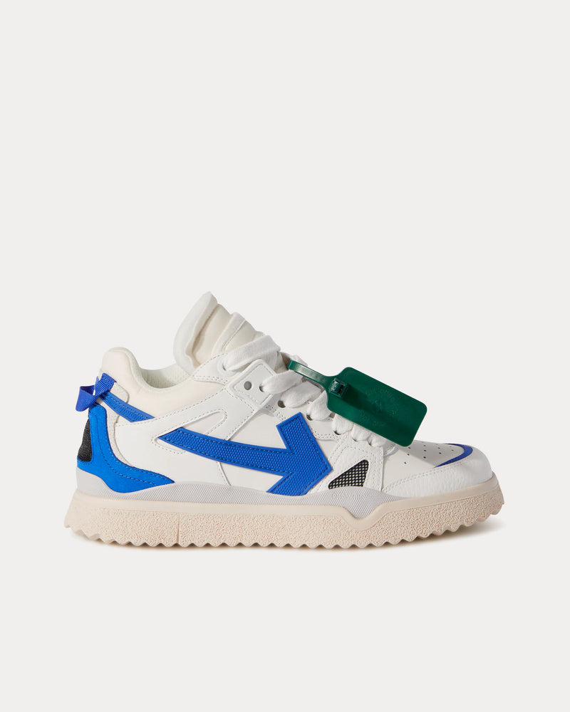 Off-White Sponge White / Blue Mid Top Sneakers - 1