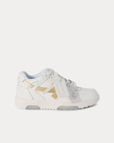 Off-White Out Of Office Calf Leather White / Gold Low Top Sneakers