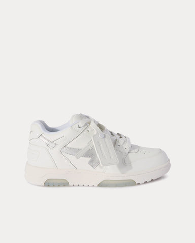 Off-White Out Of Office Calf Leather White / Silver Low Top Sneakers