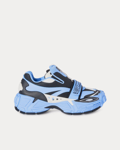 Off-White Glove Leather Light Blue / Black Slip On Sneakers