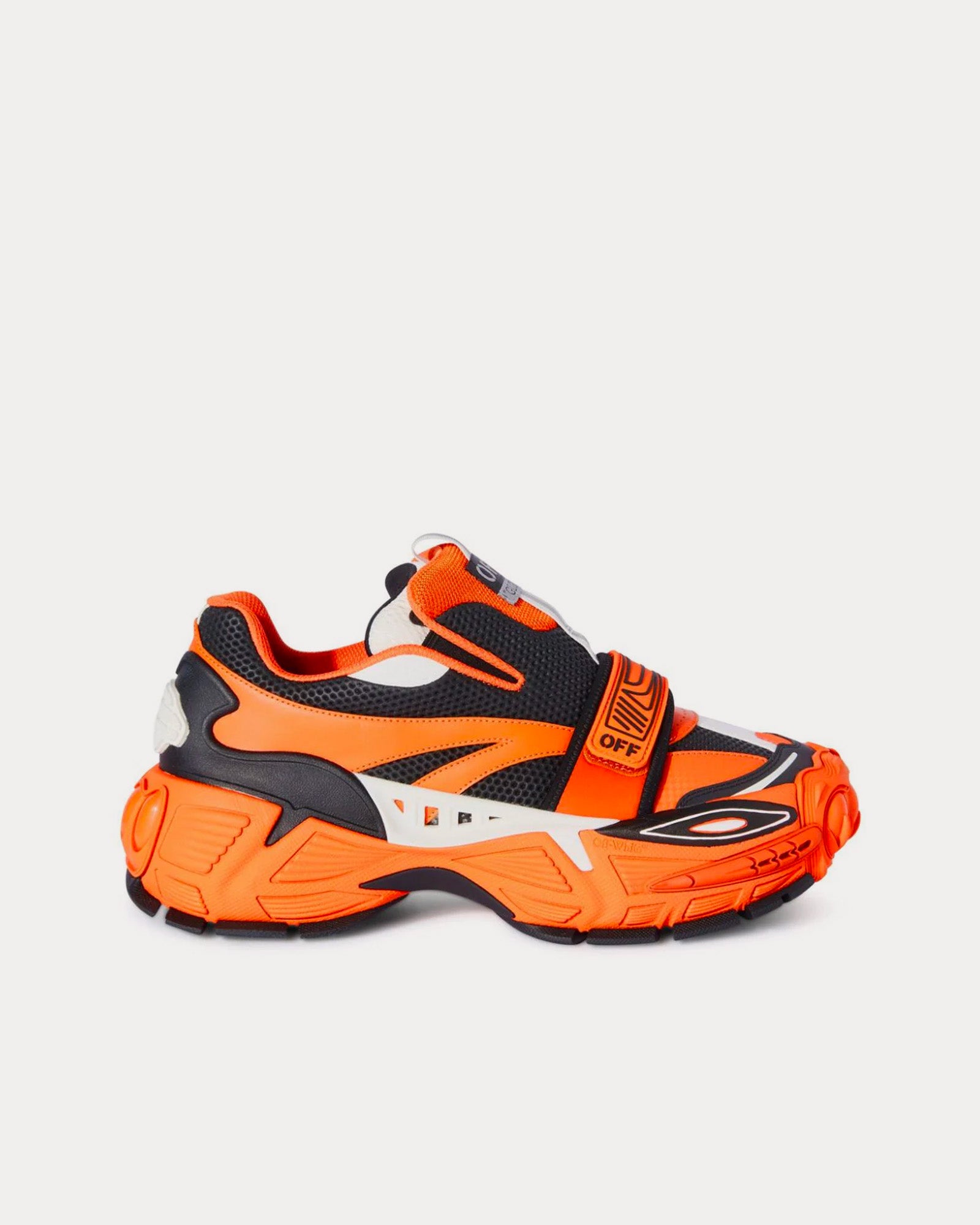 Off-White Glove Leather Orange / Black Slip On Sneakers - 1