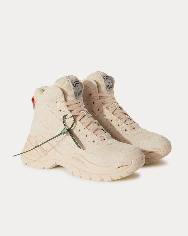 Off-White Hiker Beige High Top Sneakers - 3