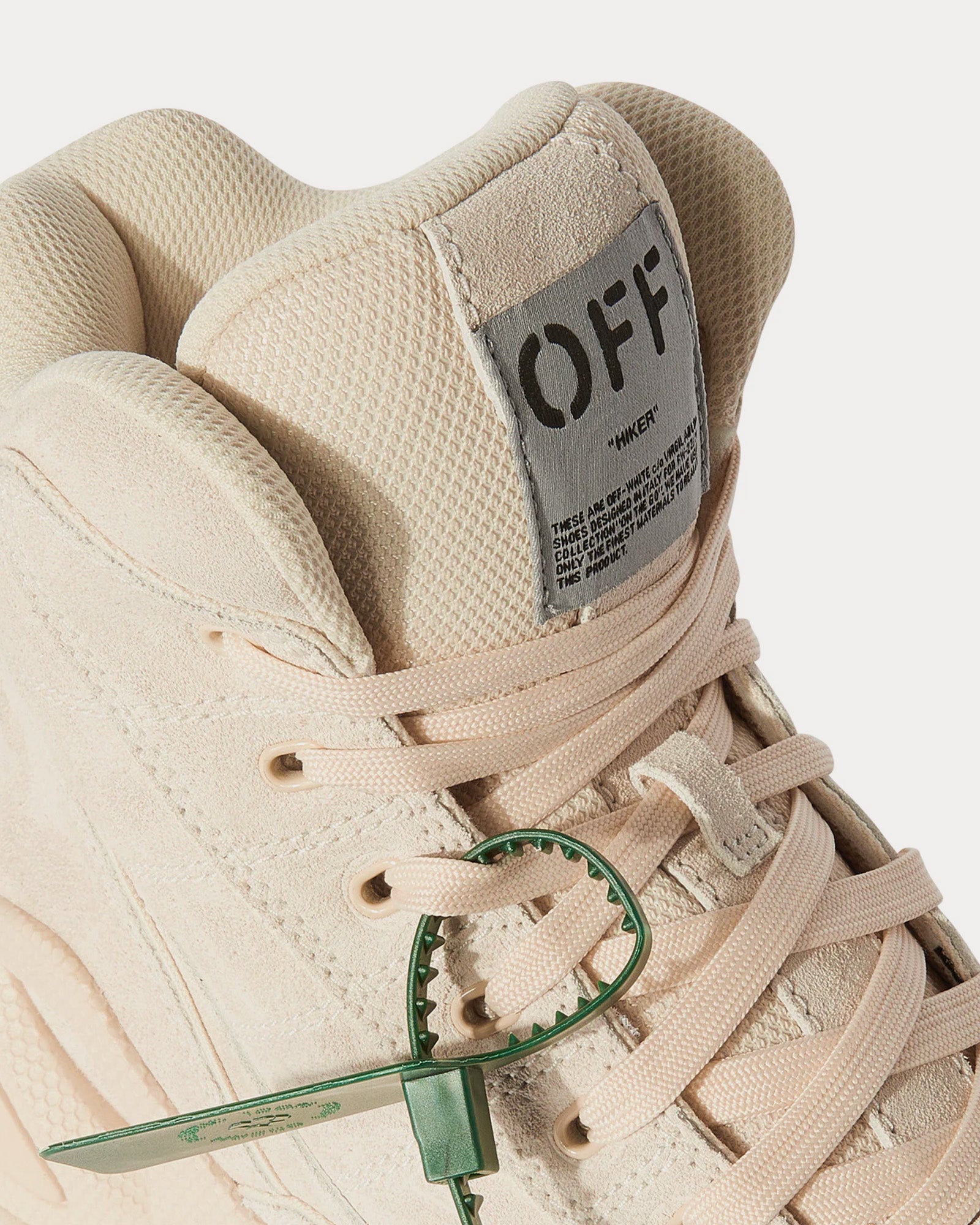 Off-White Hiker Beige High Top Sneakers - 5