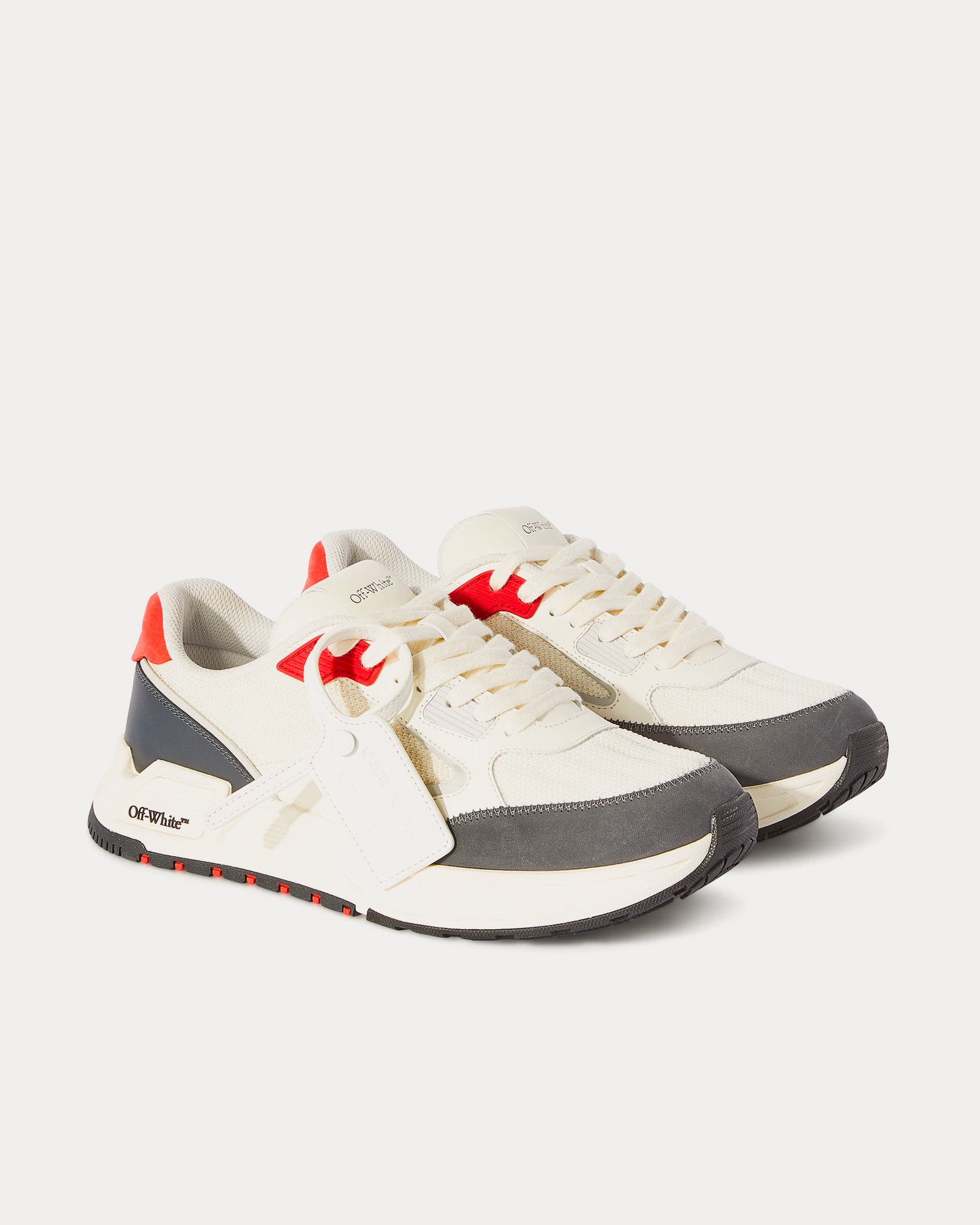 Off-White Kick Off White / Grey / Red Low Top Sneakers - 3